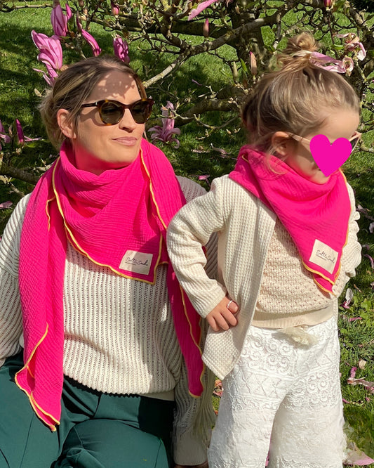 Kombi Spar-Set Musselintuch Mutter und Tochter - Mini Me