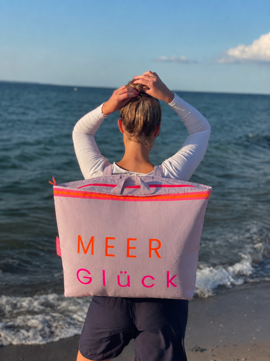 XL Canvas Rucksack Damen l Lavendel MEER Glück