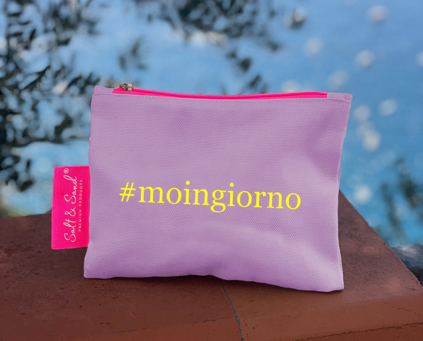Kosmetiktasche aus Baumwoll Canvas l Lavendel Moingiorno