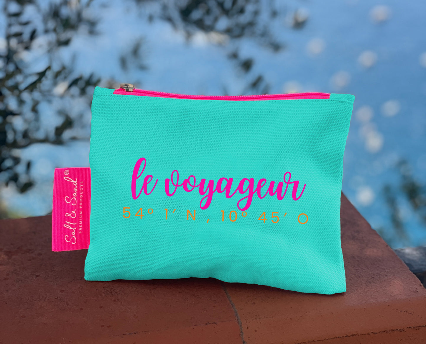 Kosmetiktasche aus Baumwoll Canvas l Türkis Cést la sea