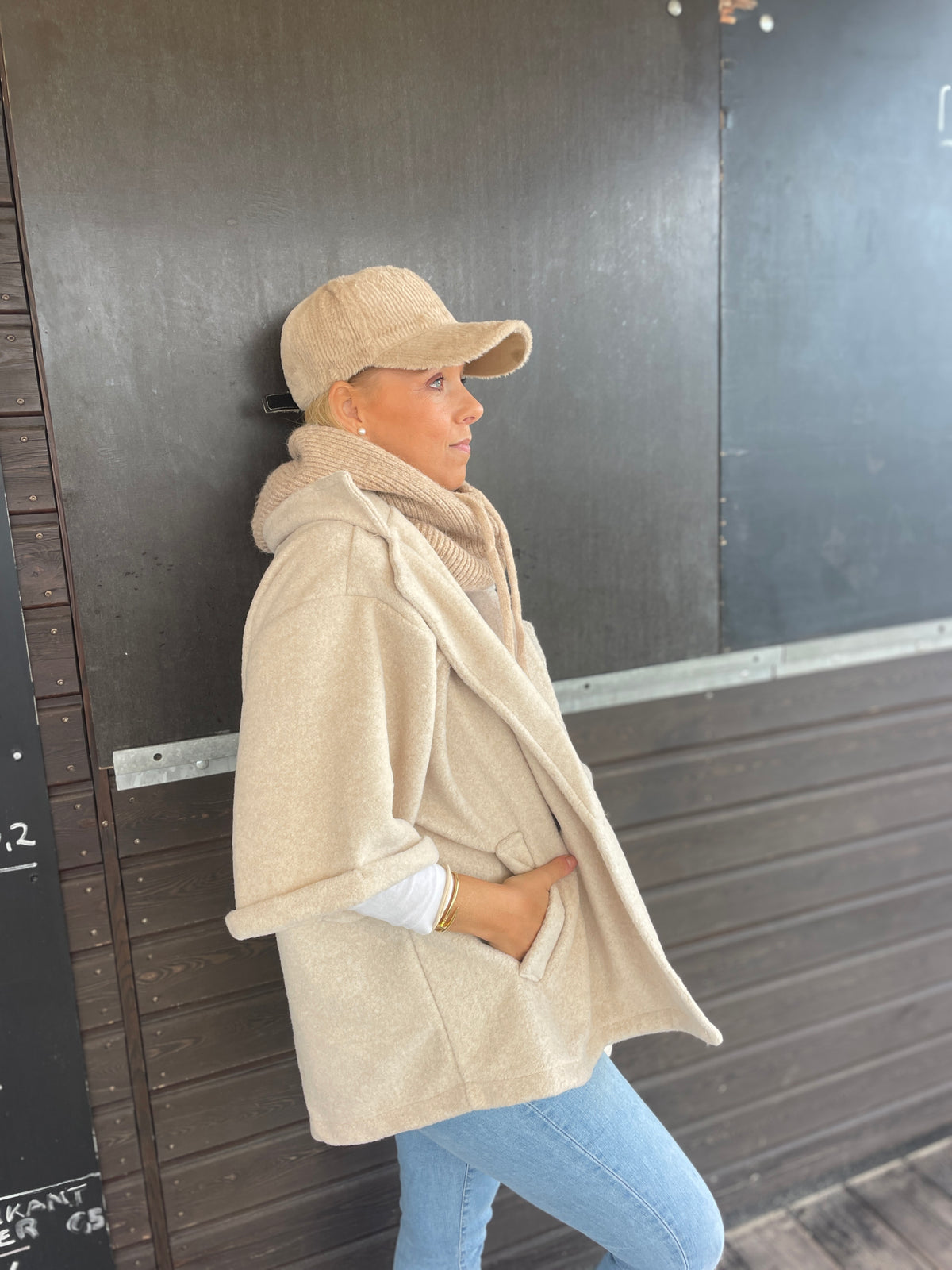 Soft Cap in Felloptik - beige
