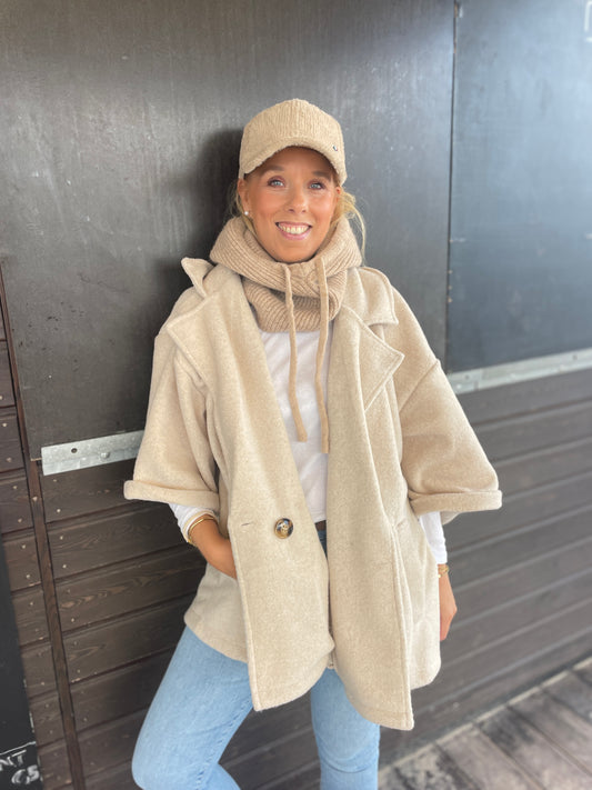 Soft Cap in Felloptik - beige
