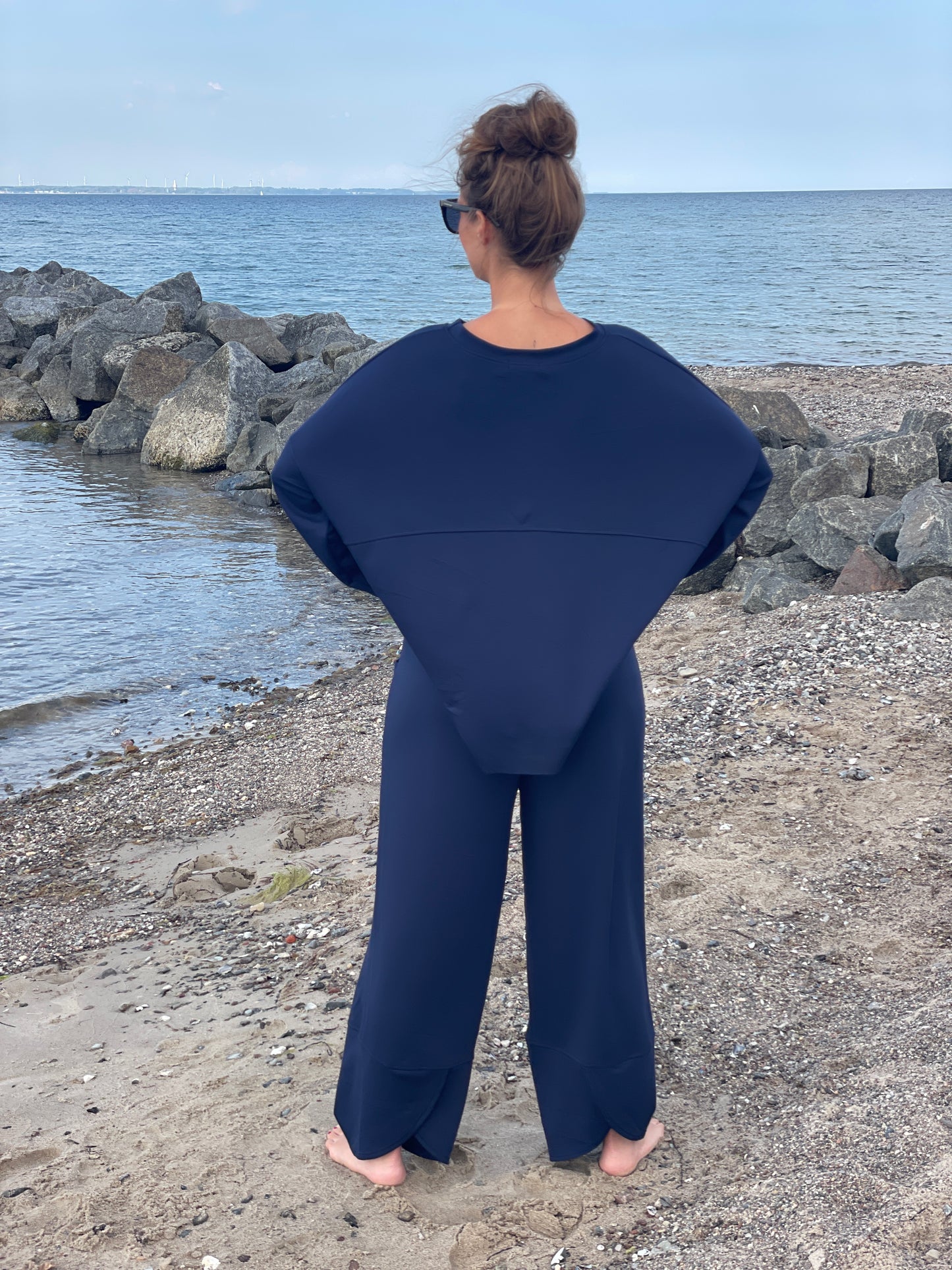 Cosy Zweiteiler aus Viskose blau
