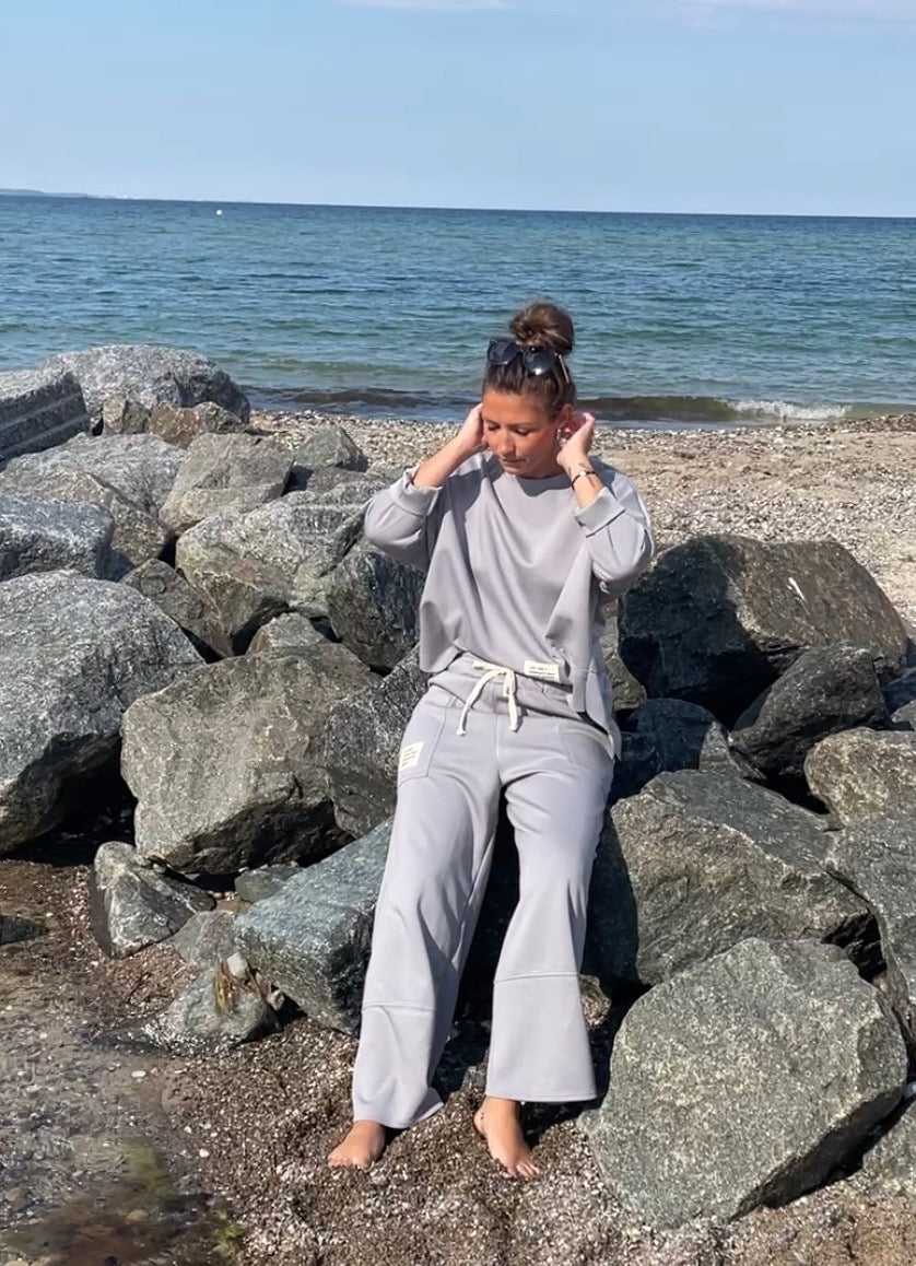 Cosy Zweiteiler aus Viskose grau