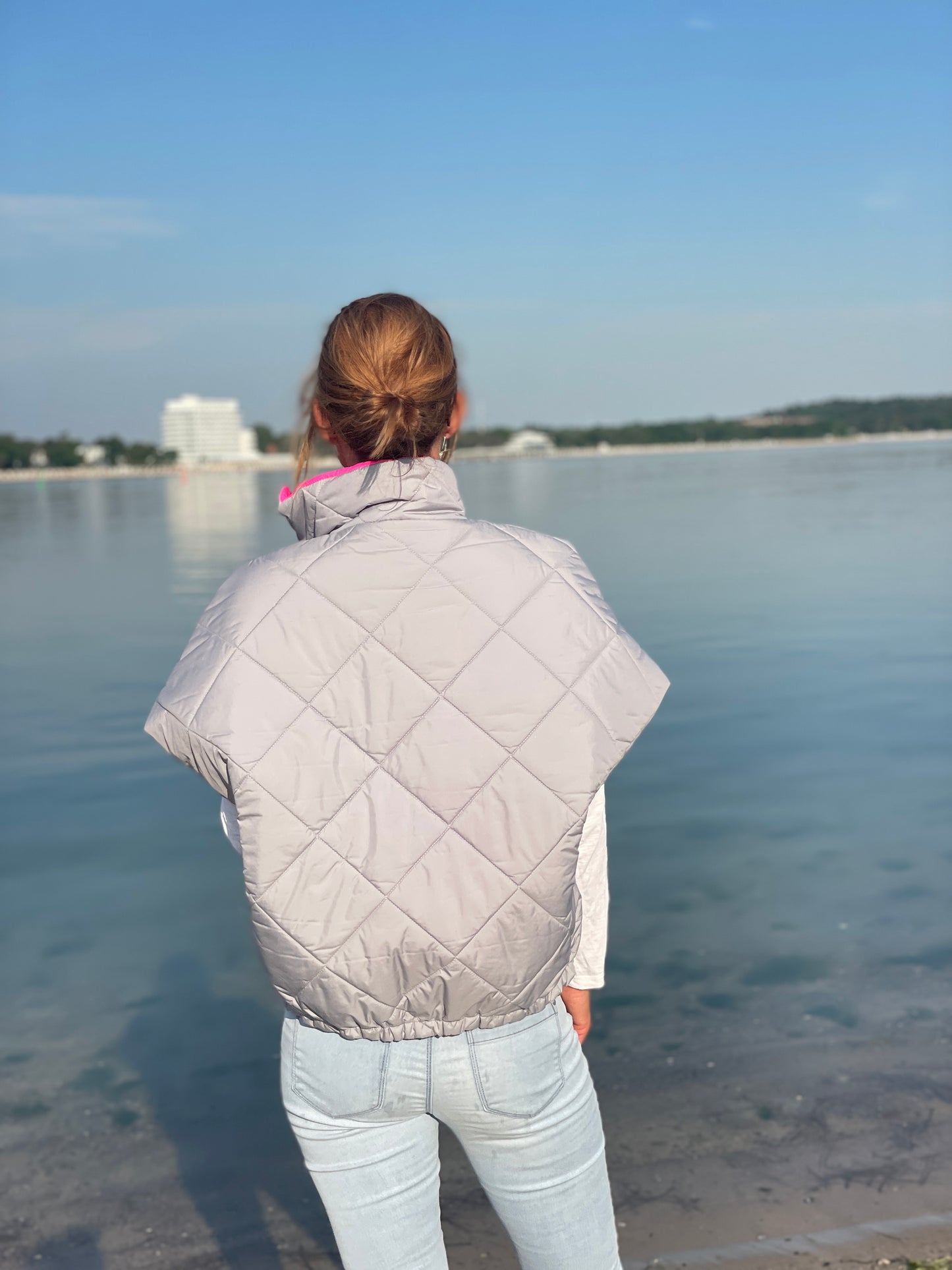 Wendeweste Silver Pink