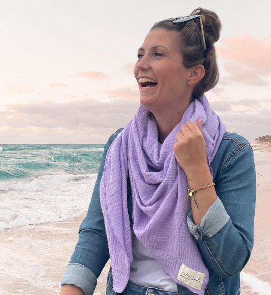 Musselin Tuch Damen l Lavendel