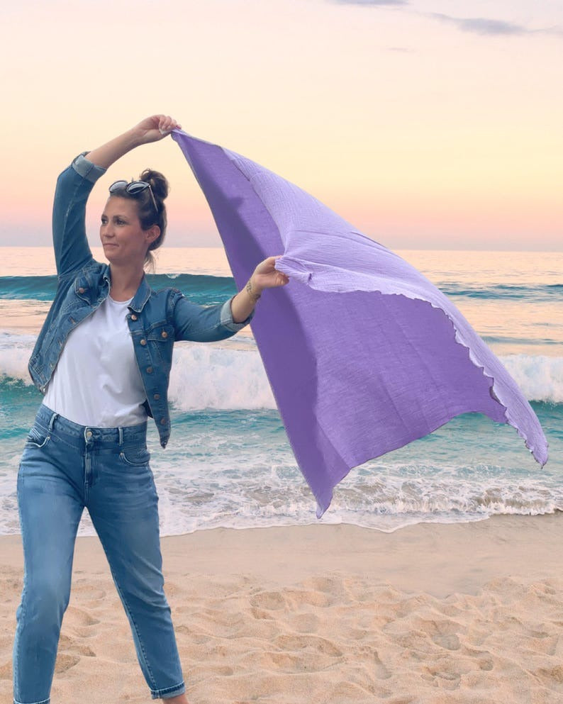 Musselin Tuch Damen l Lavendel