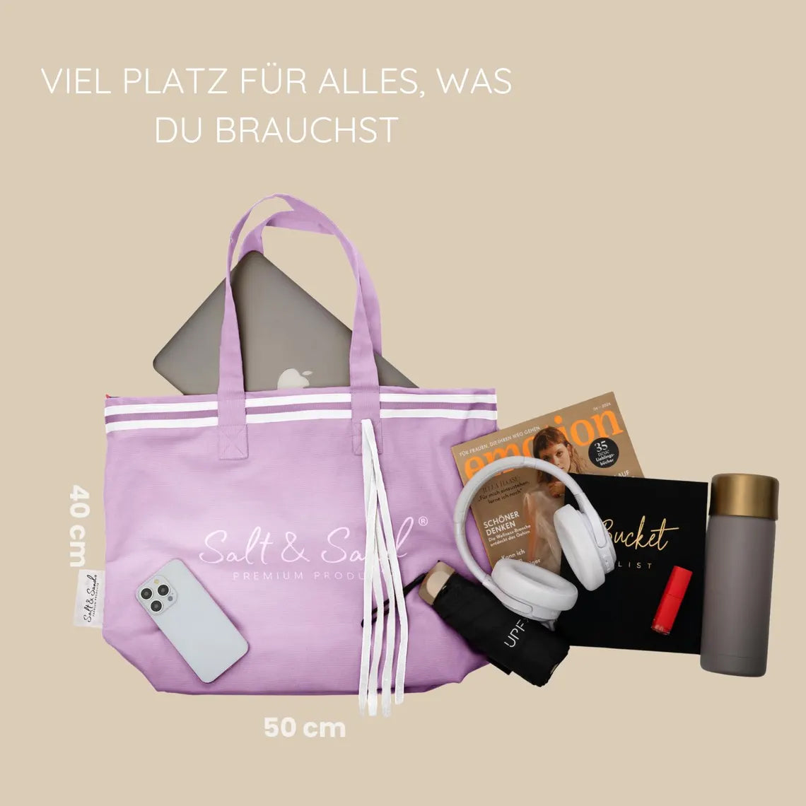Canvas Shopper Tasche lavendel Salt & Sand