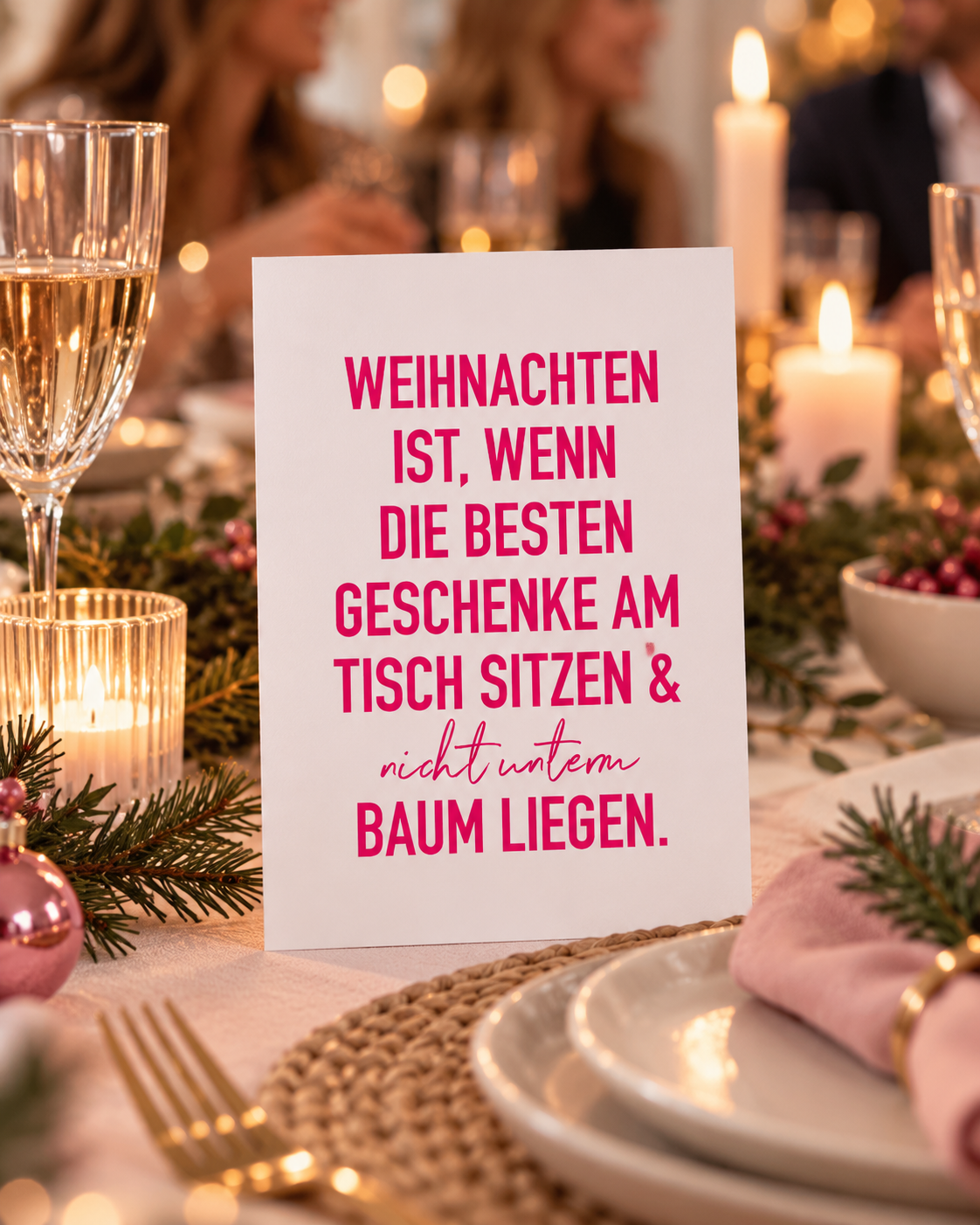 Postkarte Weihnachten – Die schönsten Geschenke kann man nicht einpacken