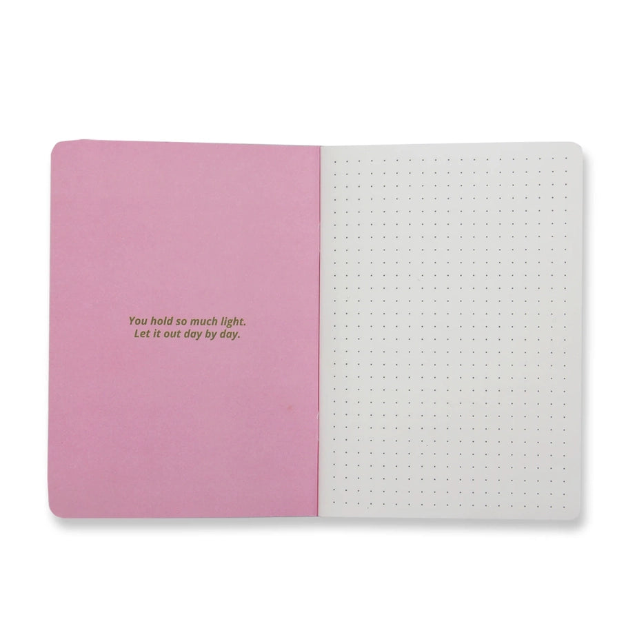 A6 Notizbuch „Ready to Glow“ – Rosa & Neonkoralle