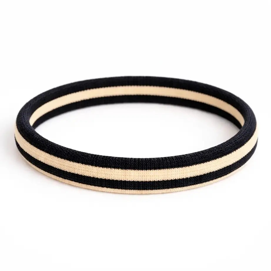 Haargummi Lulu – Schwarz Beige gestreift