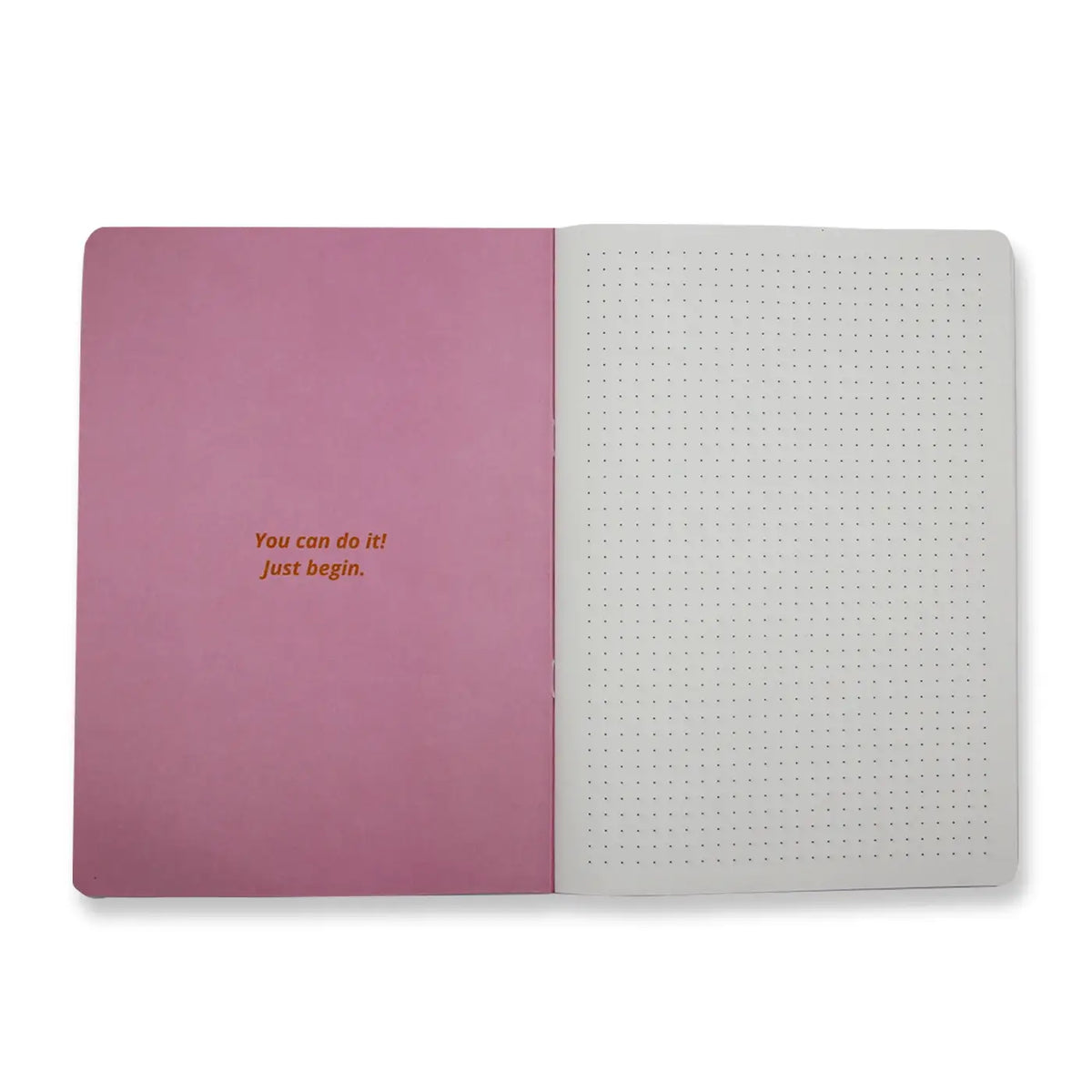 A5 Notizbuch „The Time Is NOW“ – Pink & Orange