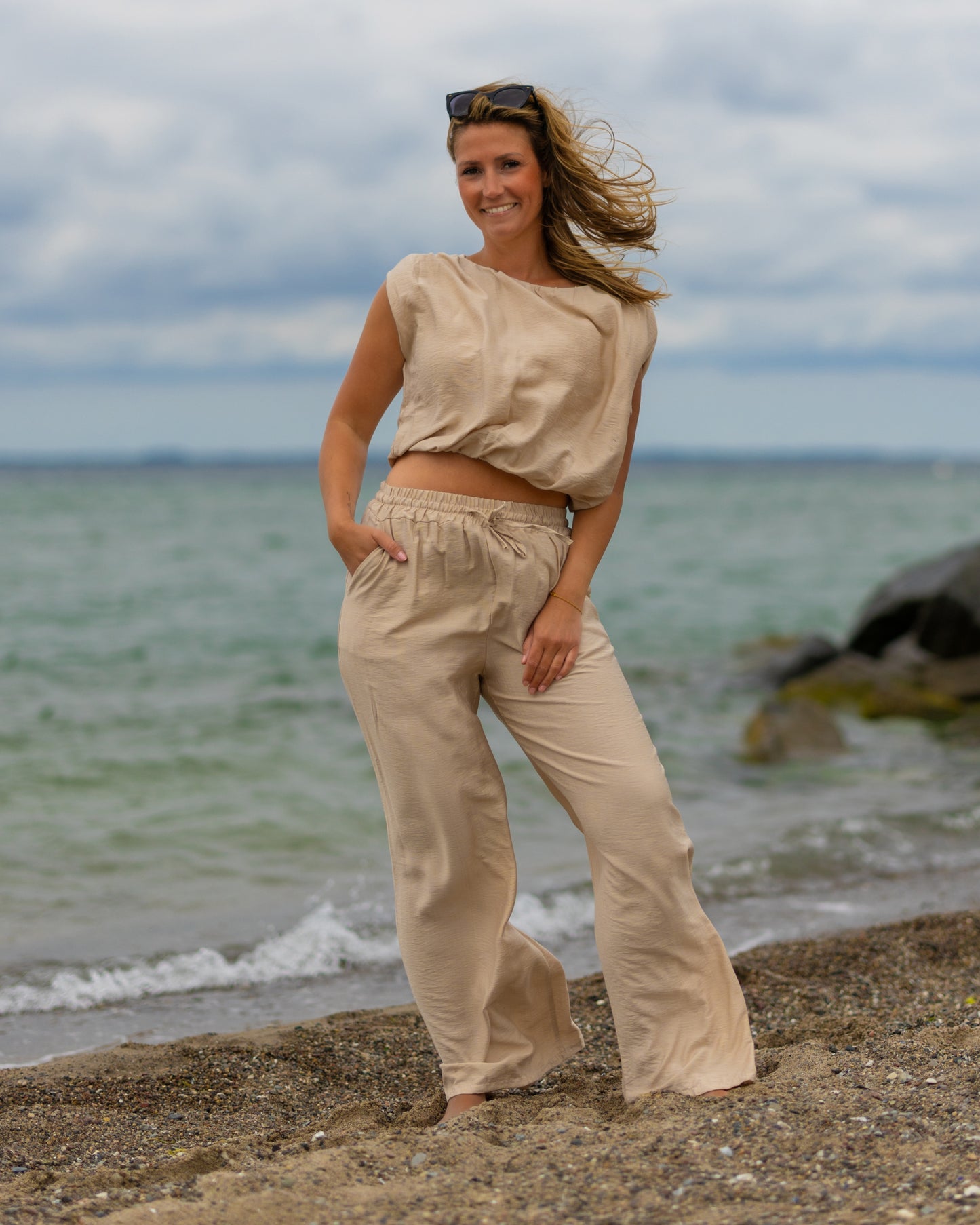 The Beach Club Set Hose mit Top beige