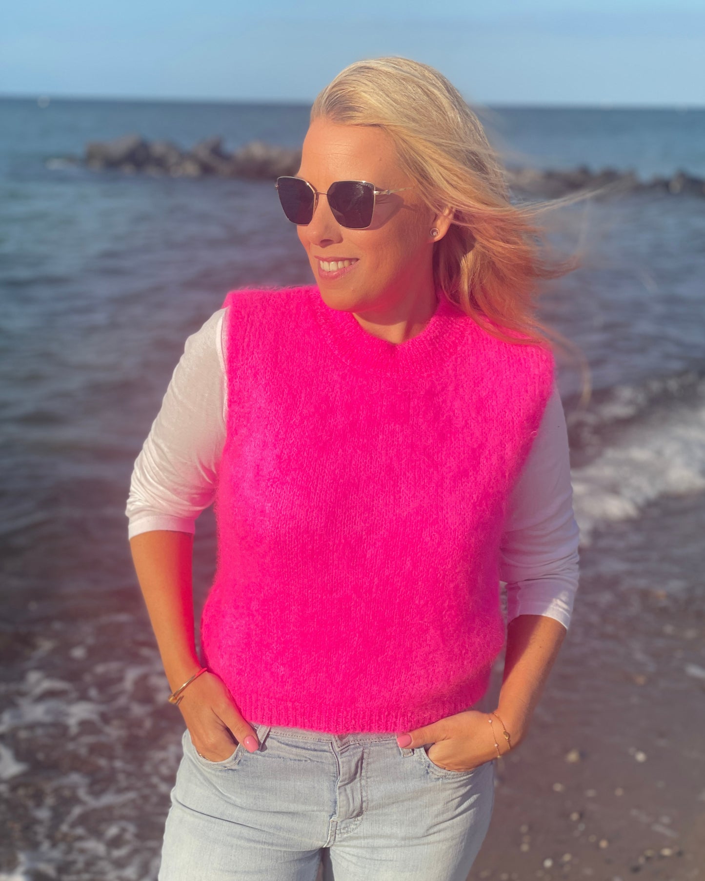 Pullunder – 80 % Kid Mohair - Pink