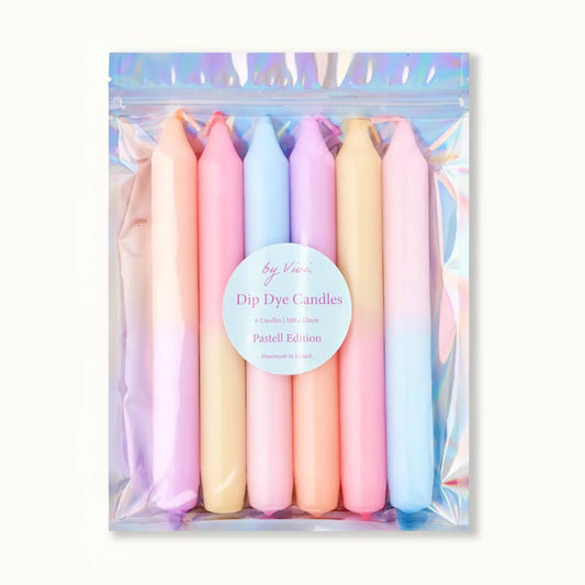 Dip-Dye-Kerzen-Set: Pastell-Edition