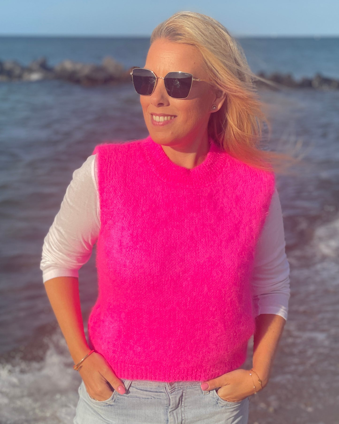 Pullunder – 80 % Kid Mohair - Pink
