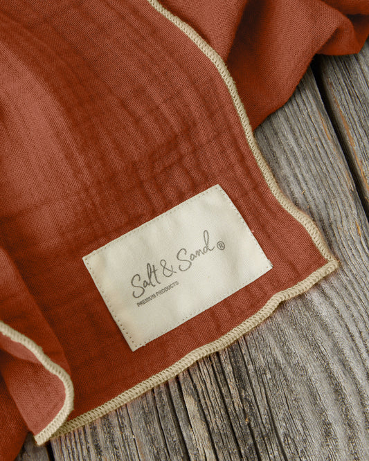 Musselin Tuch Damen l Braun