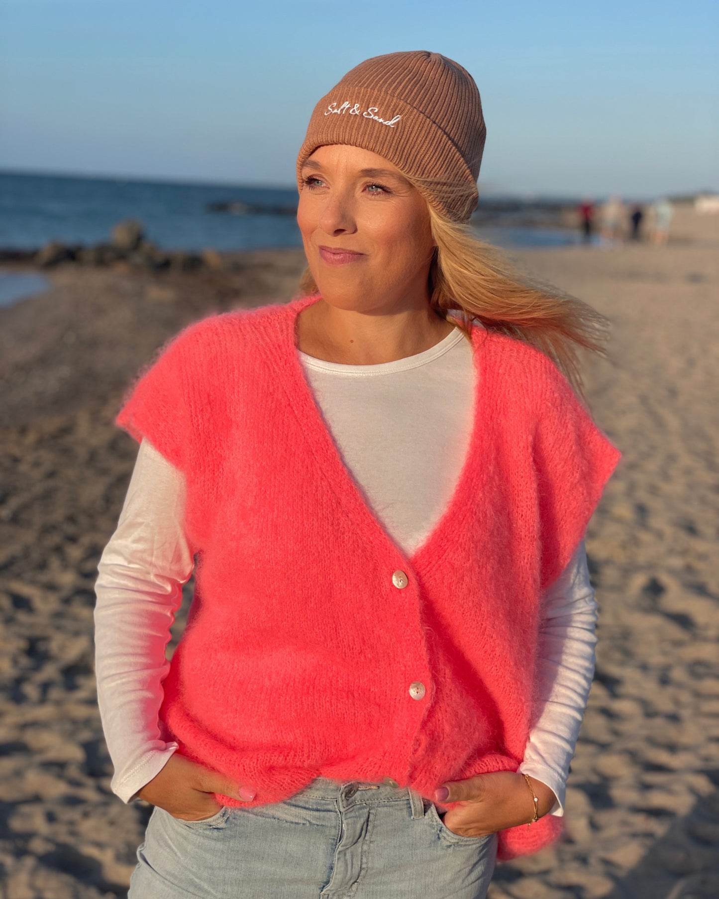 Unisex Beanie braun aus 100 % Bio-Baumwolle