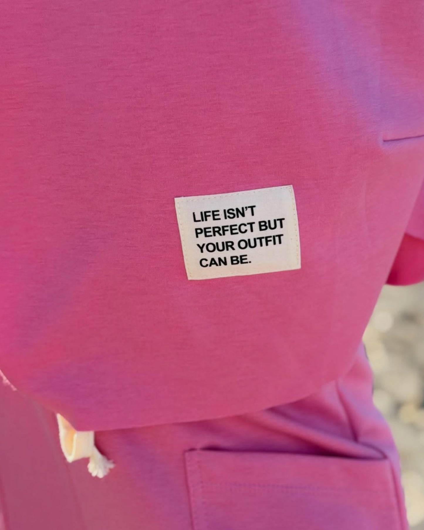Cosy Zweiteiler aus Viskose pink