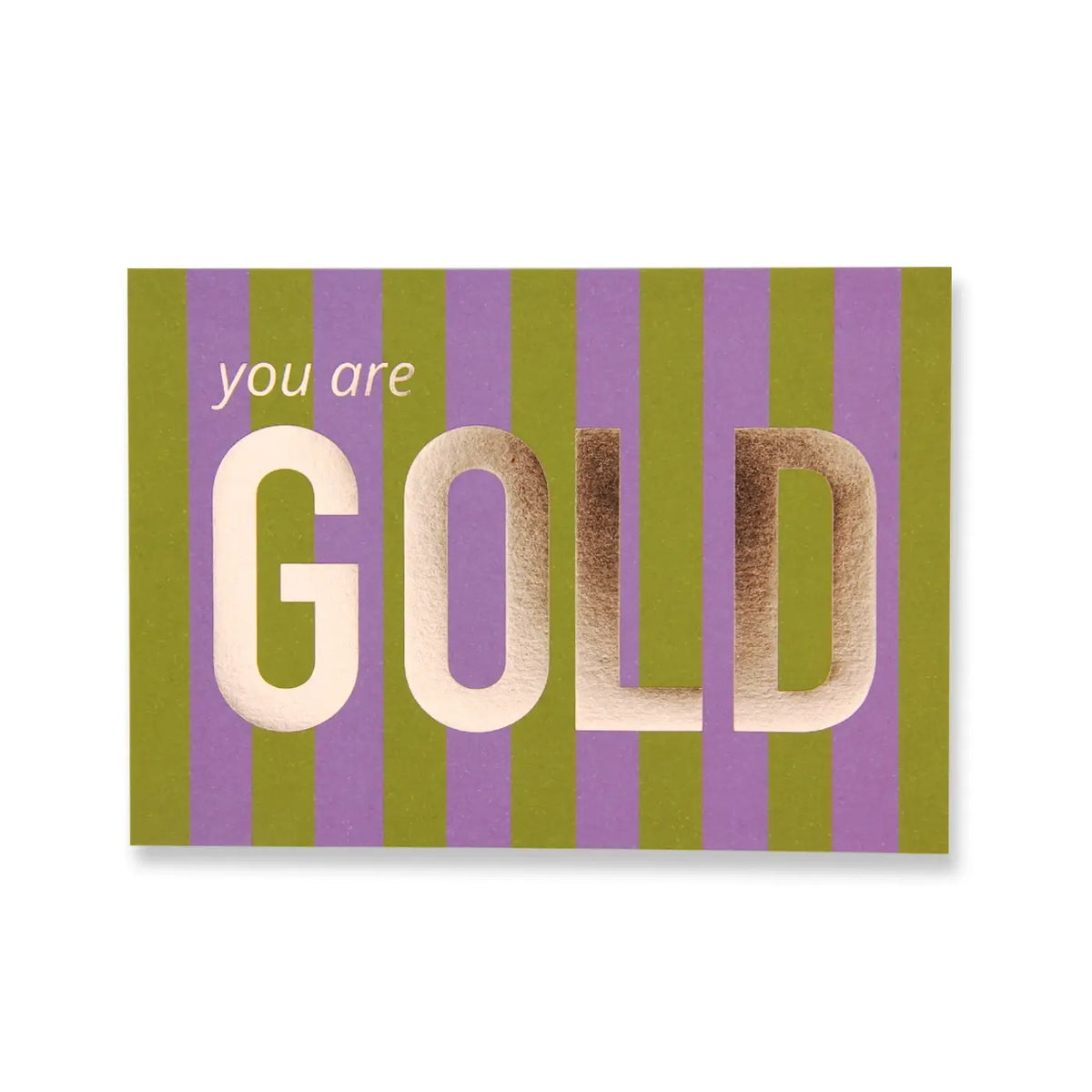 Postkarte „You Are Gold“ – Flieder, Oliv & Gold