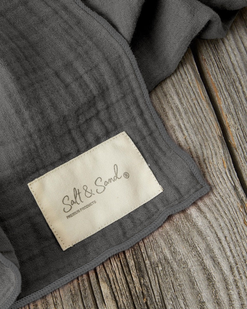 Musselin Tuch Damen l Anthrazit