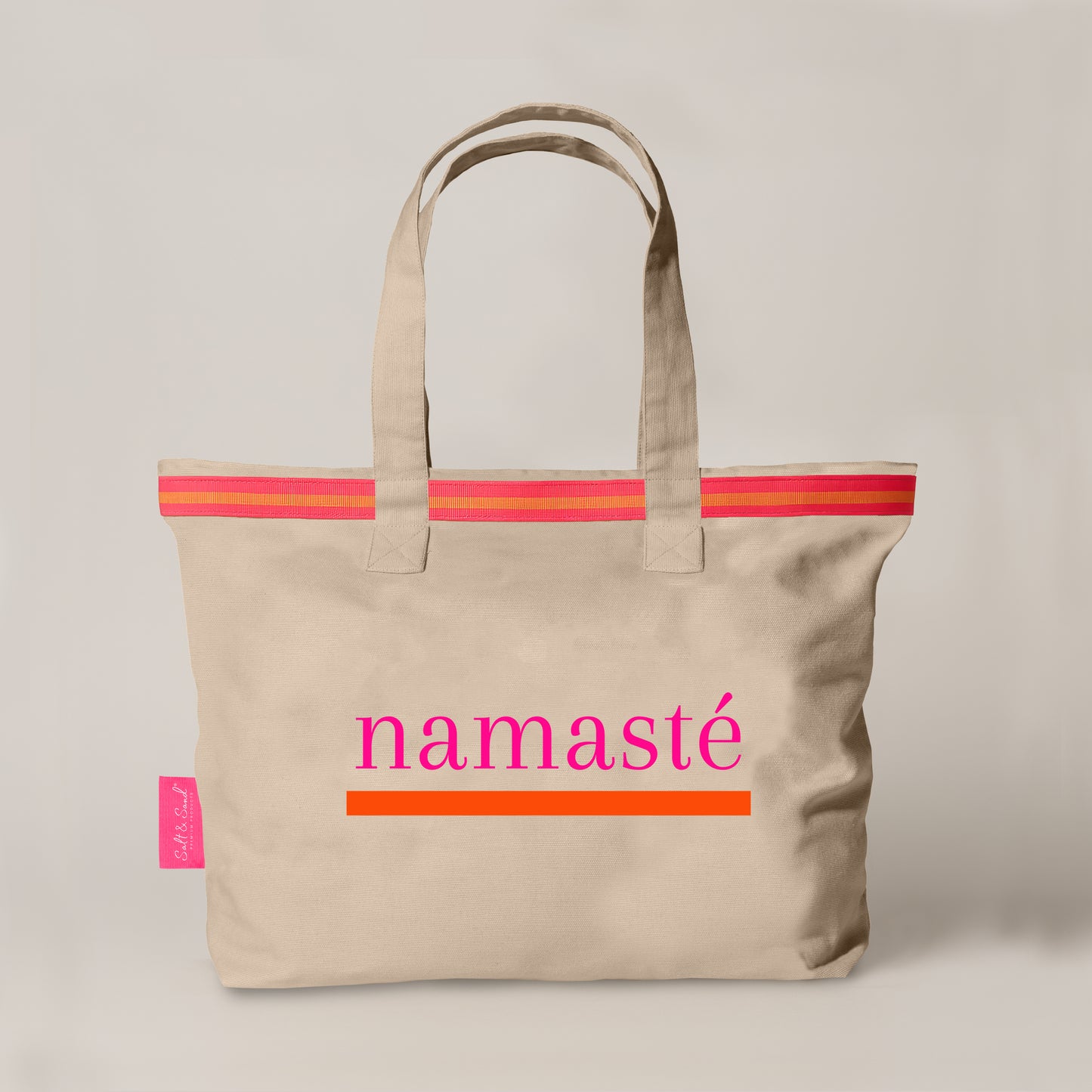 XL Canvas Shopper Strandtasche beige Namasté