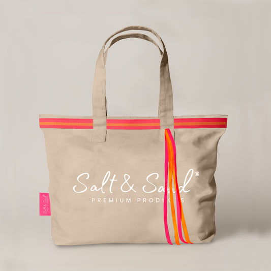 XL Canvas Shopper Strandtasche beige Salt & Sand