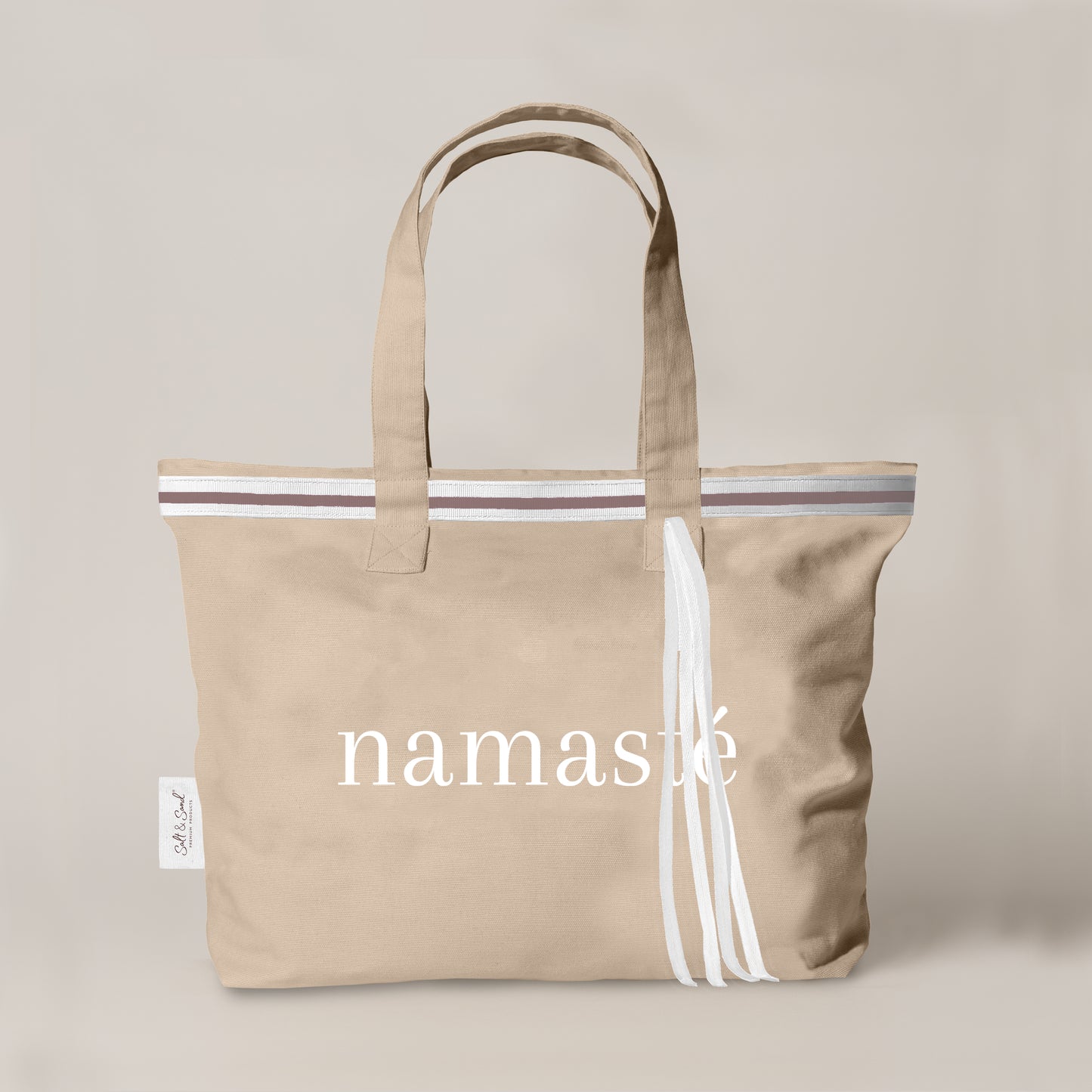 XL Canvas Shopper Strandtasche beige Namasté