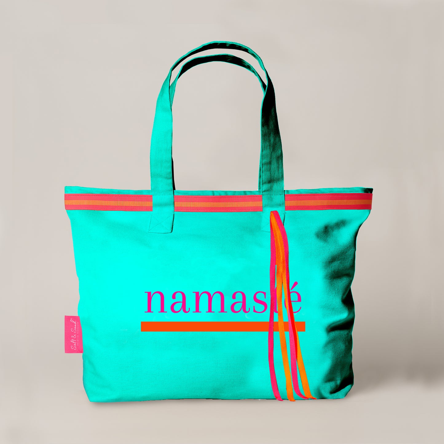 XL Canvas Shopper Strandtasche türkis Namasté