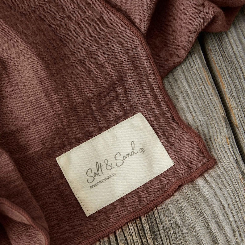 Musselin Tuch Damen l Braun