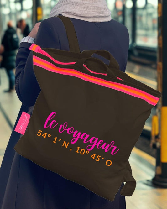 Canvas Rucksack Damen l braun Le Voageur