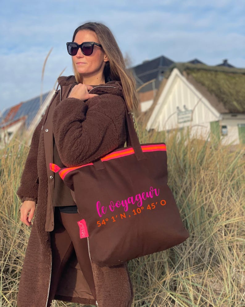 Canvas Shopper Tasche braun Le Voyager