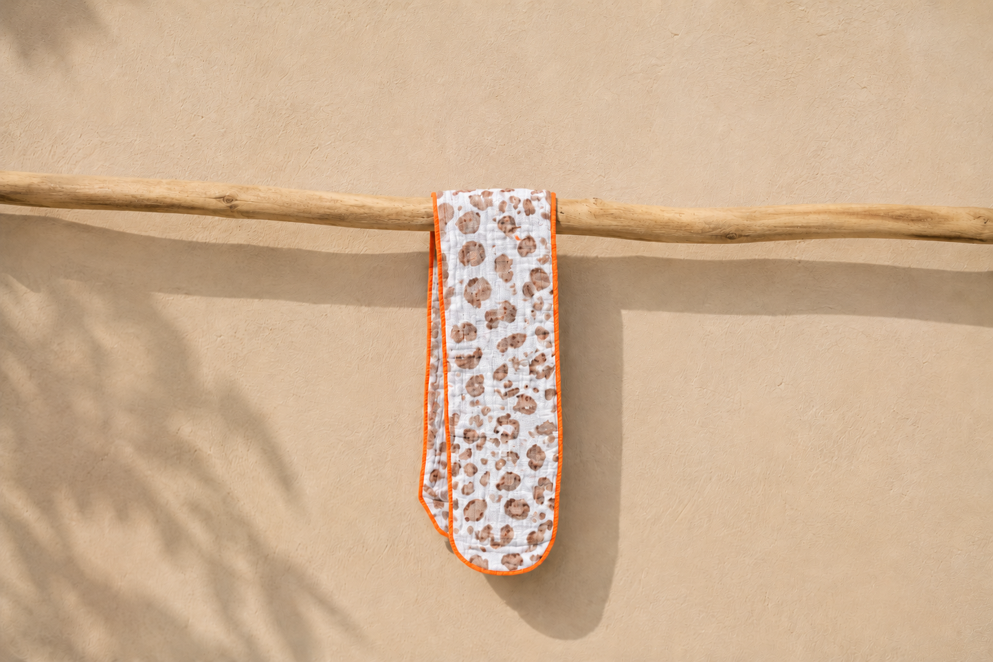 Musselin Haarband Leo mit neon orange