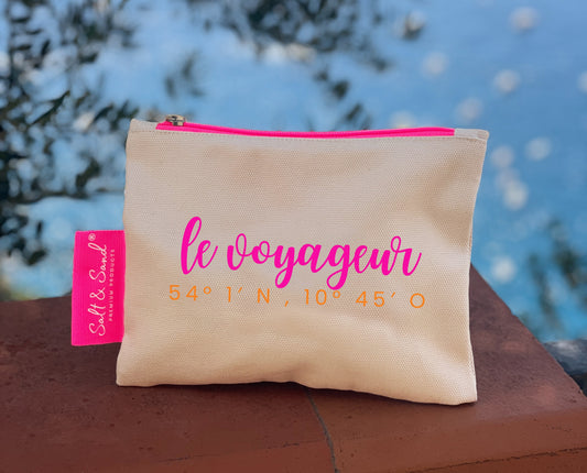 Kosmetiktasche aus Baumwoll Canvas l Beige Le Voayageur