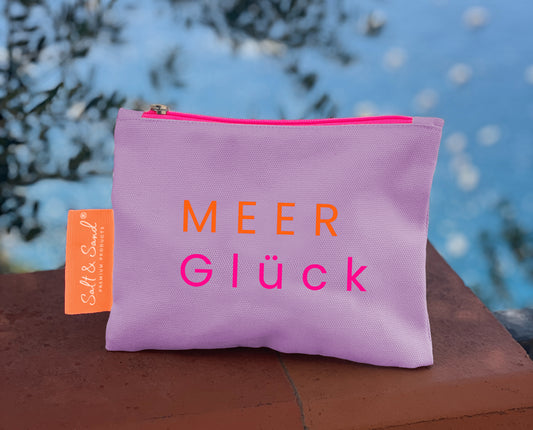 Kosmetiktasche aus Baumwoll Canvas l Lavendel MEER Glück