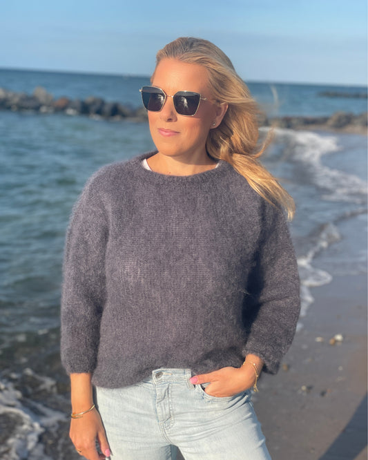 Kid Mohair Pullover – 80 % Kid Mohair - Anthrazit