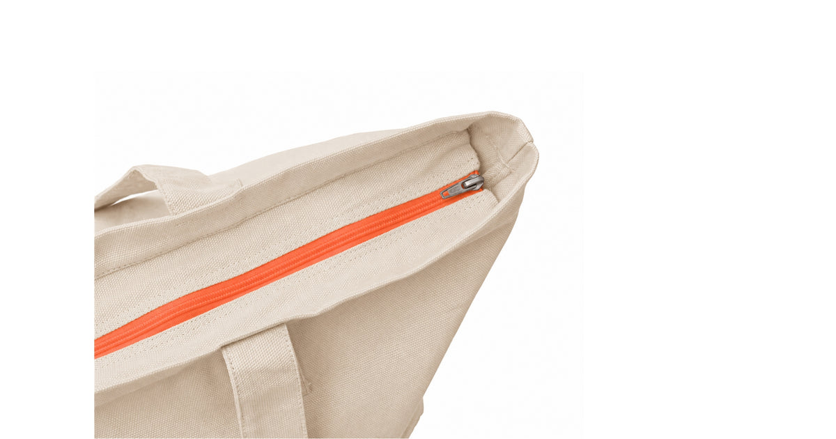 XL Canvas Shopper Strandtasche beige Palme