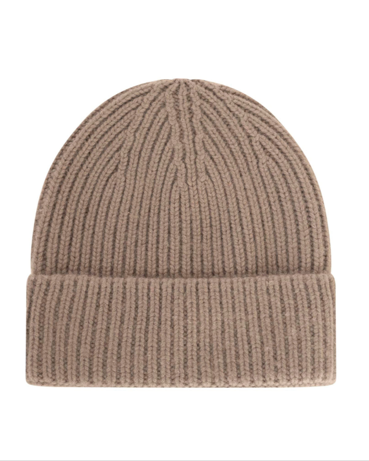 Kaschmir-Strickmütze in Taupe