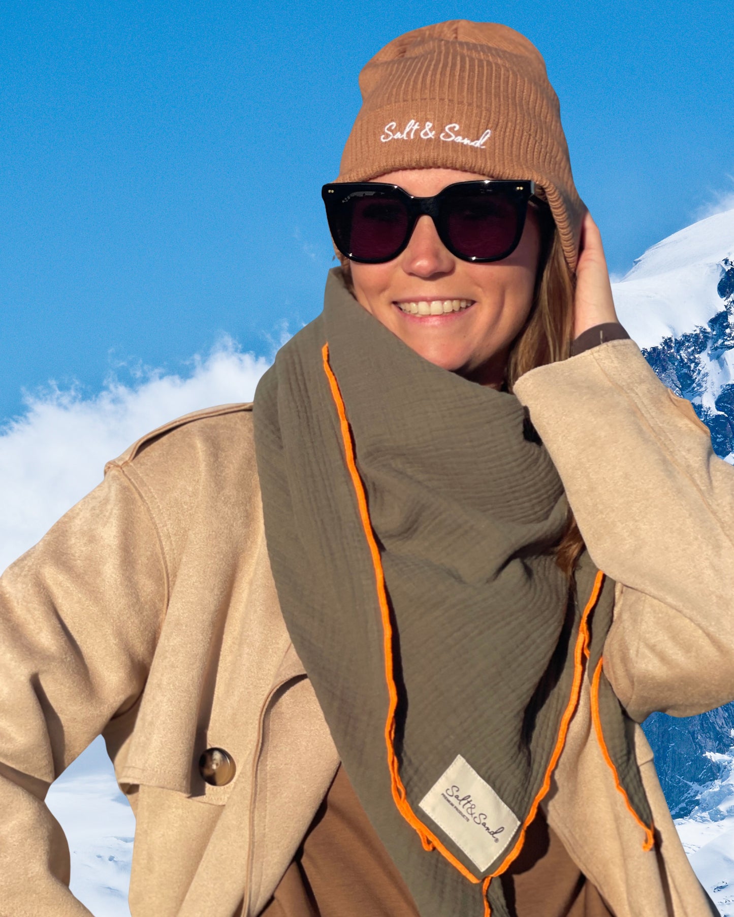 Unisex Beanie braun aus 100 % Bio-Baumwolle