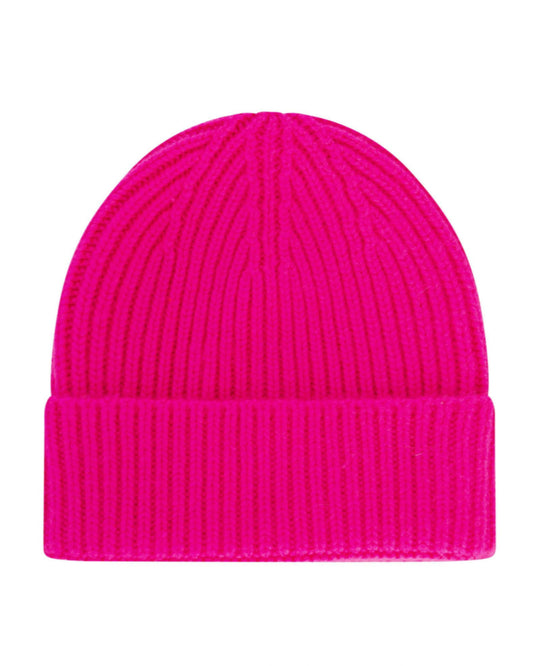 Kaschmir-Strickmütze in Pink