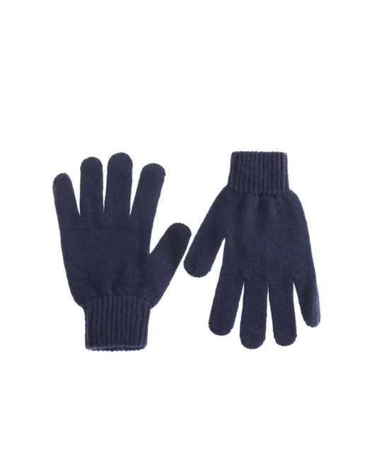 100 % Kaschmir-Fingerhandschuhe Blau – kuschelweich & zeitlos