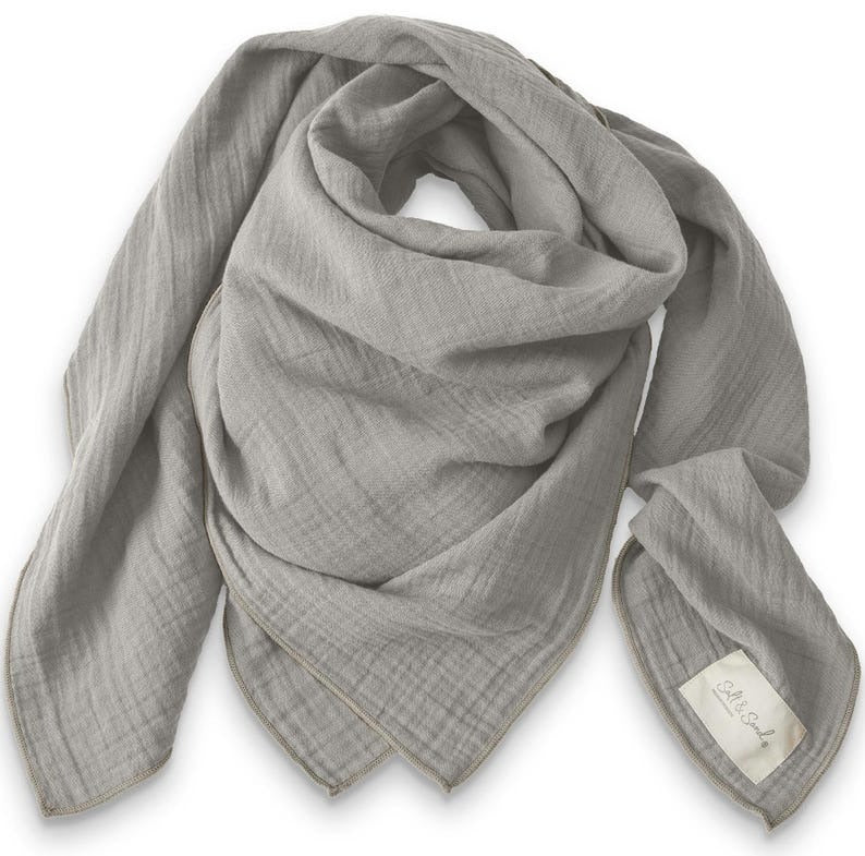 Musselin Tuch Damen l Grau