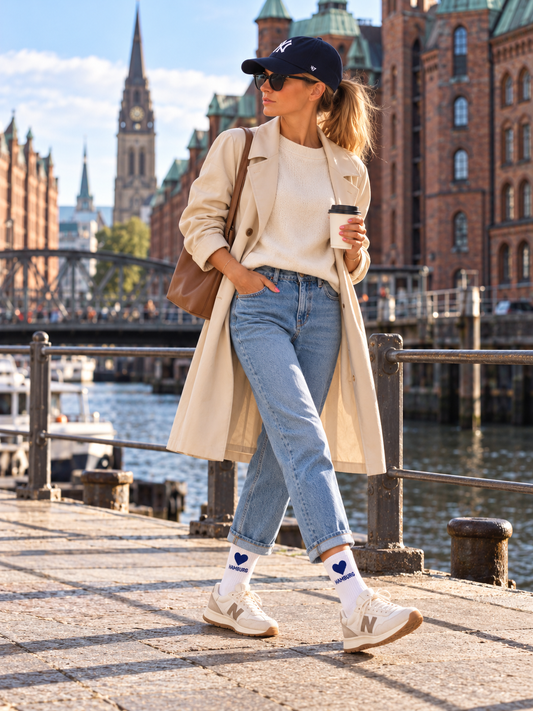 Tennissocken „Hamburg“ – Mit Herz für die Hansestadt 💙