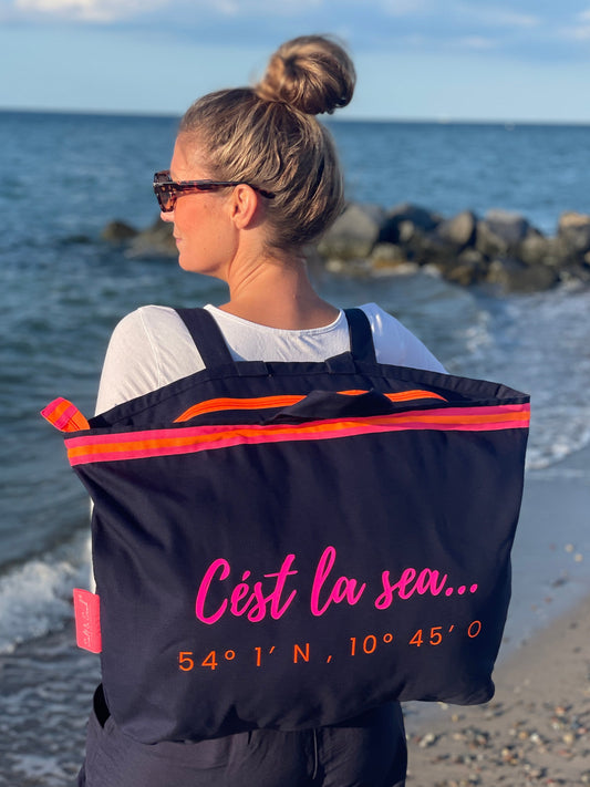 XL Canvas Rucksack Damen l blau Cest la sea
