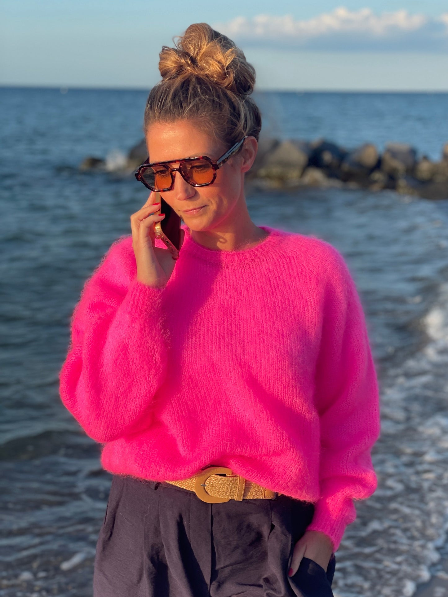Kid Mohair Pullover – 80 % Kid Mohair - Pink