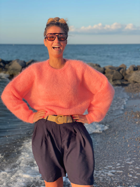 Kid Mohair Pullover – 80 % Kid Mohair - Koralle