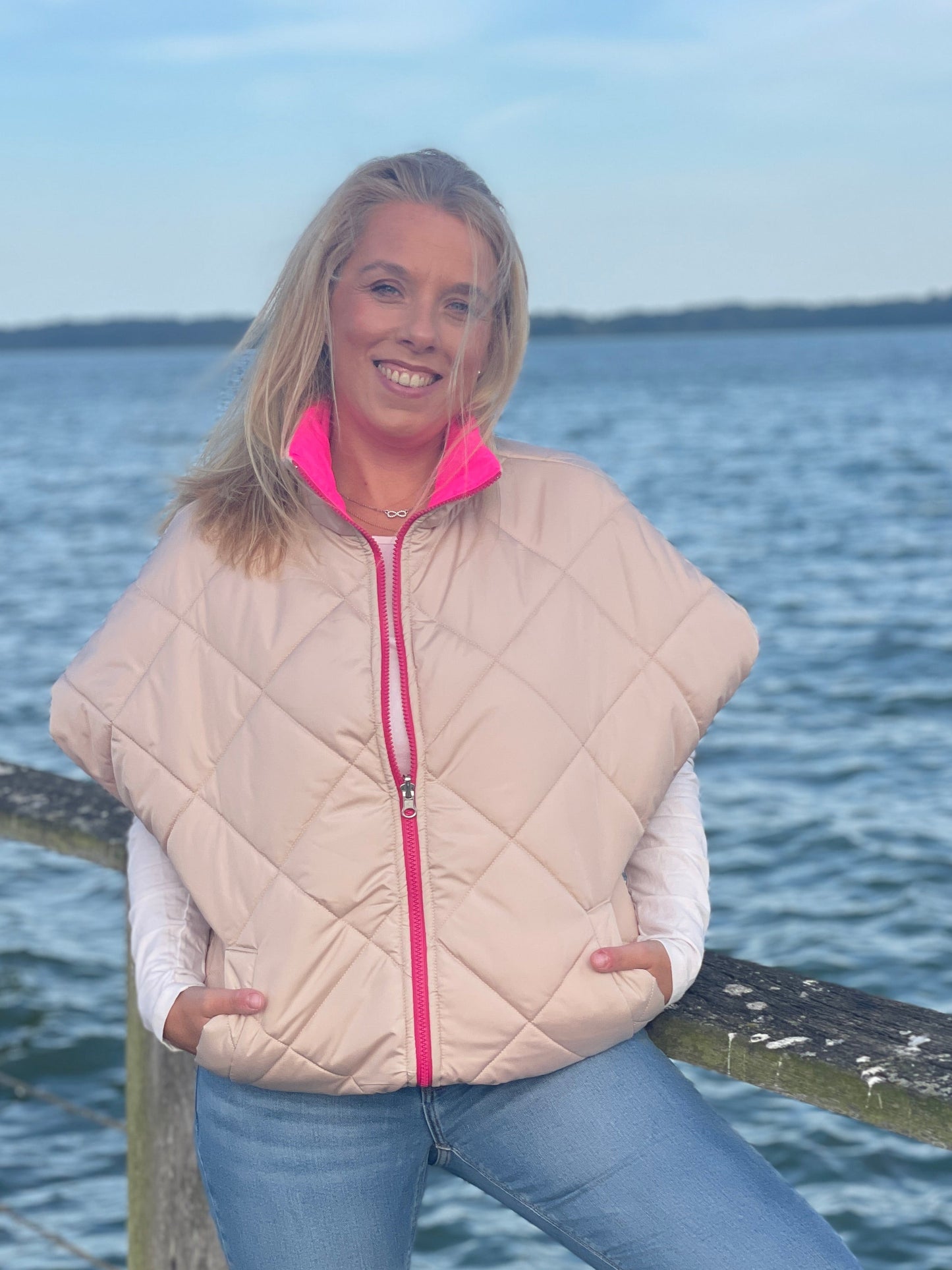 Wendeweste Beige Pink