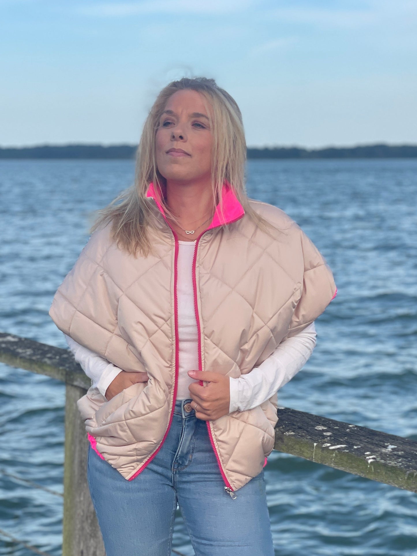 Wendeweste Beige Pink