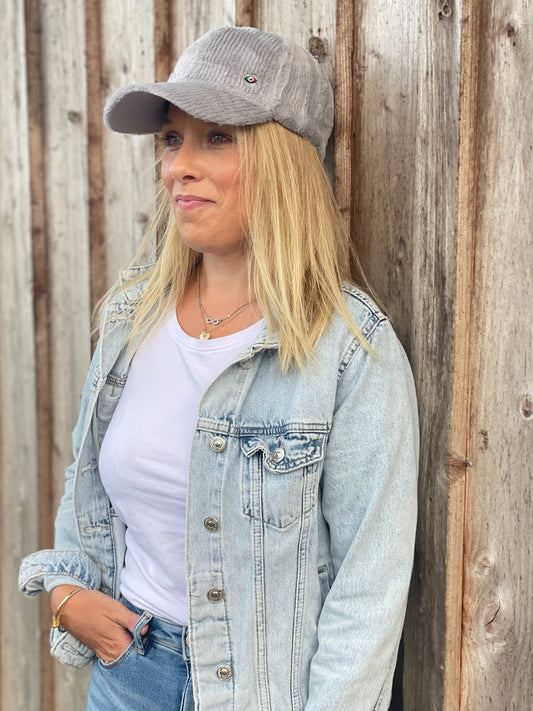 Soft Cap in Felloptik - grau