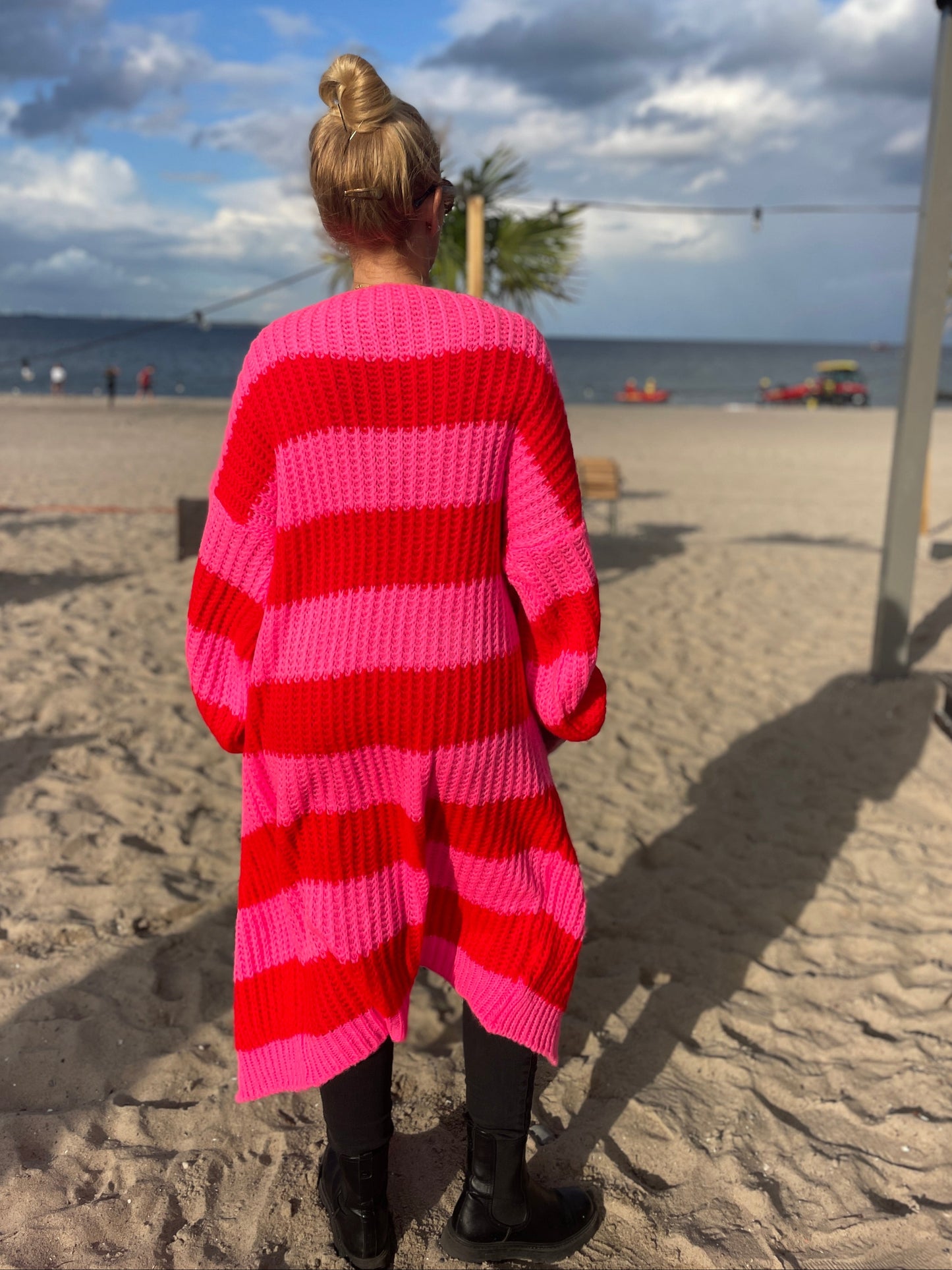 Oversize Strickmantel Pink Rosa